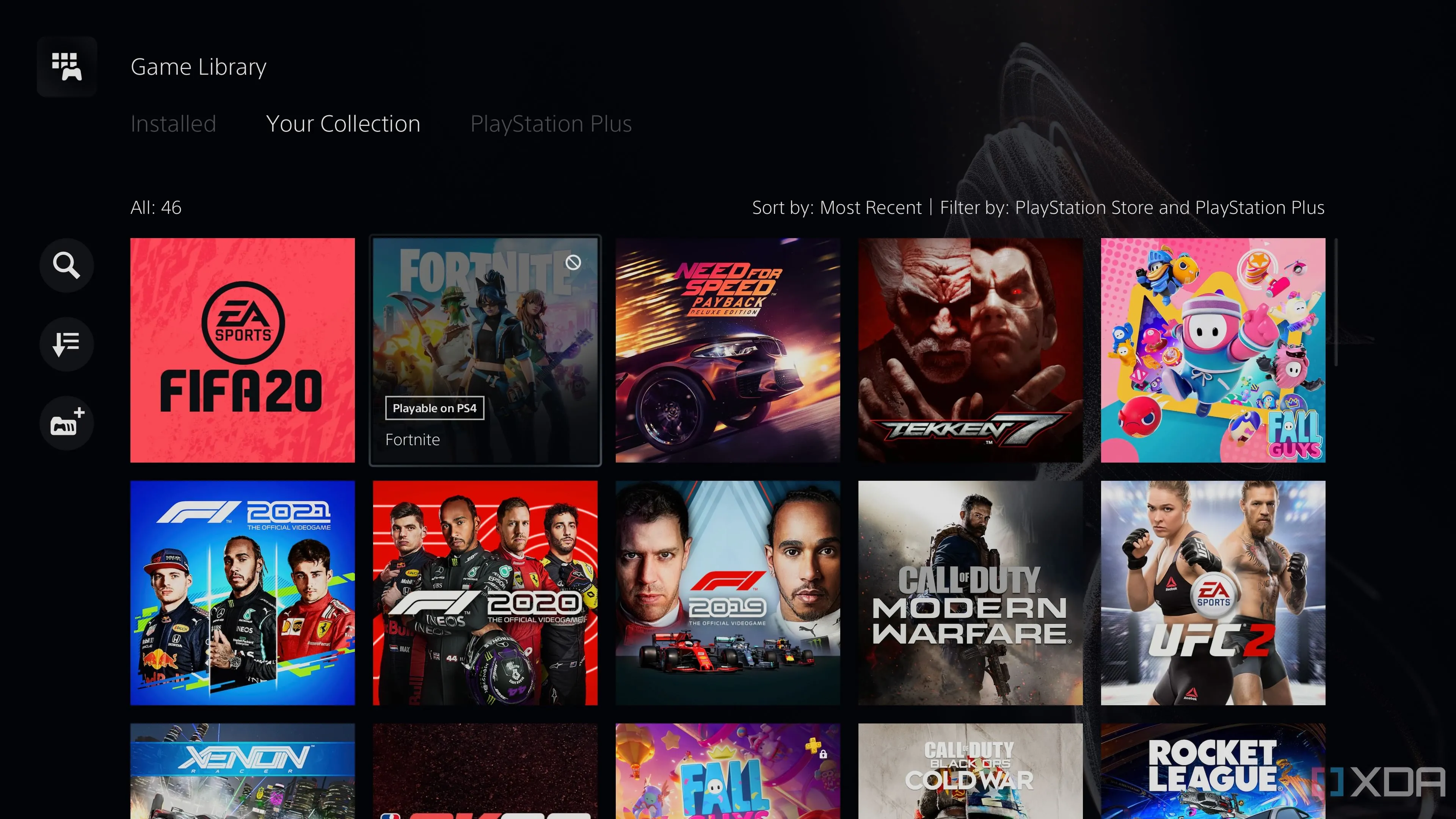 Thư viện game kỹ thuật số trên PlayStation 5