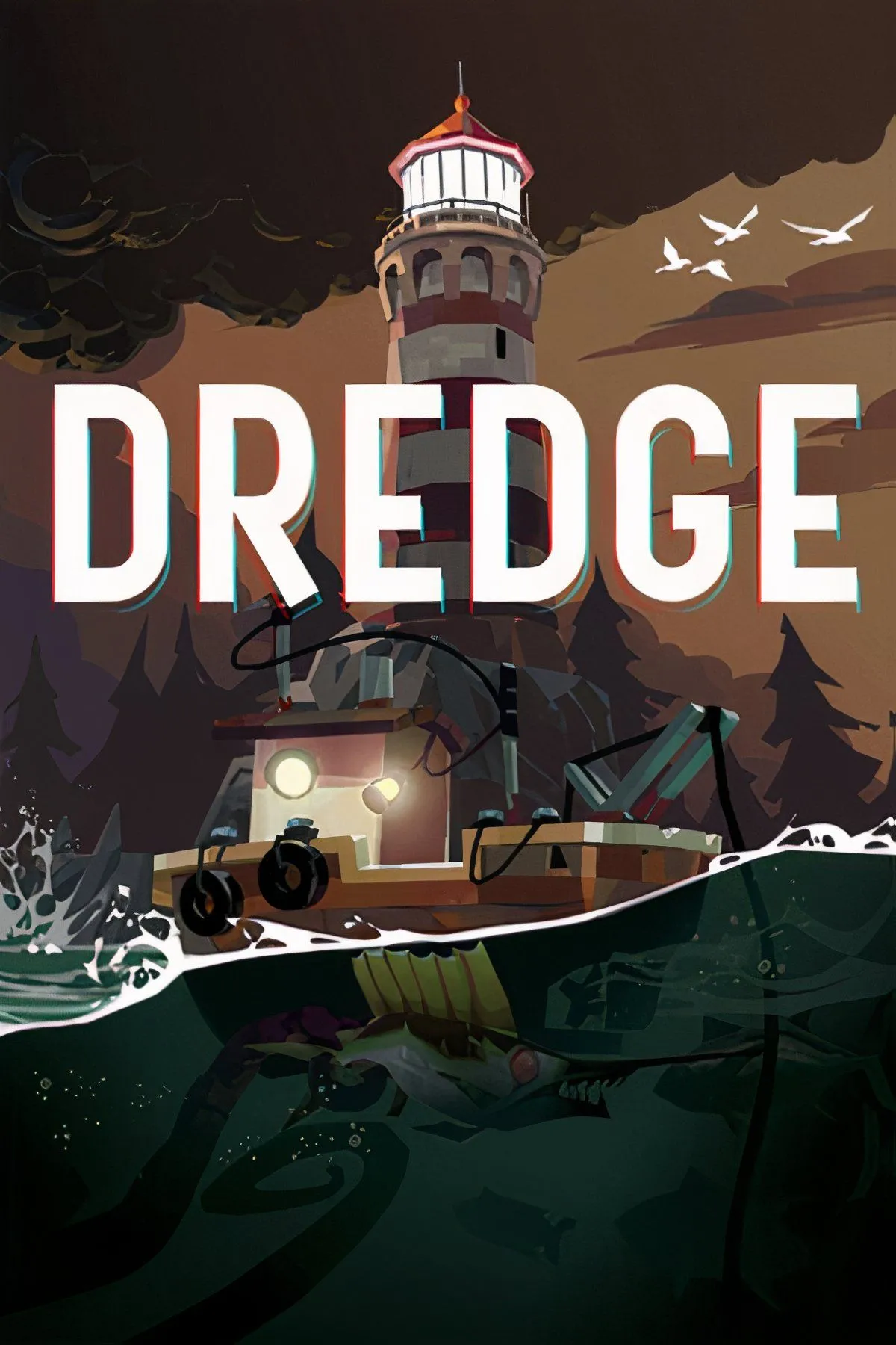 Thuyền câu neo đậu giữa biển đêm trong Dredge