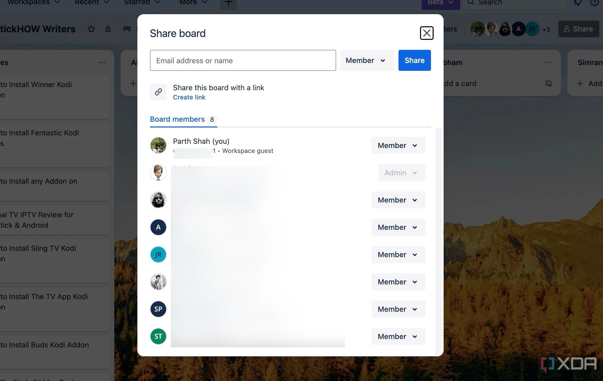 Tính năng cộng tác trong Trello