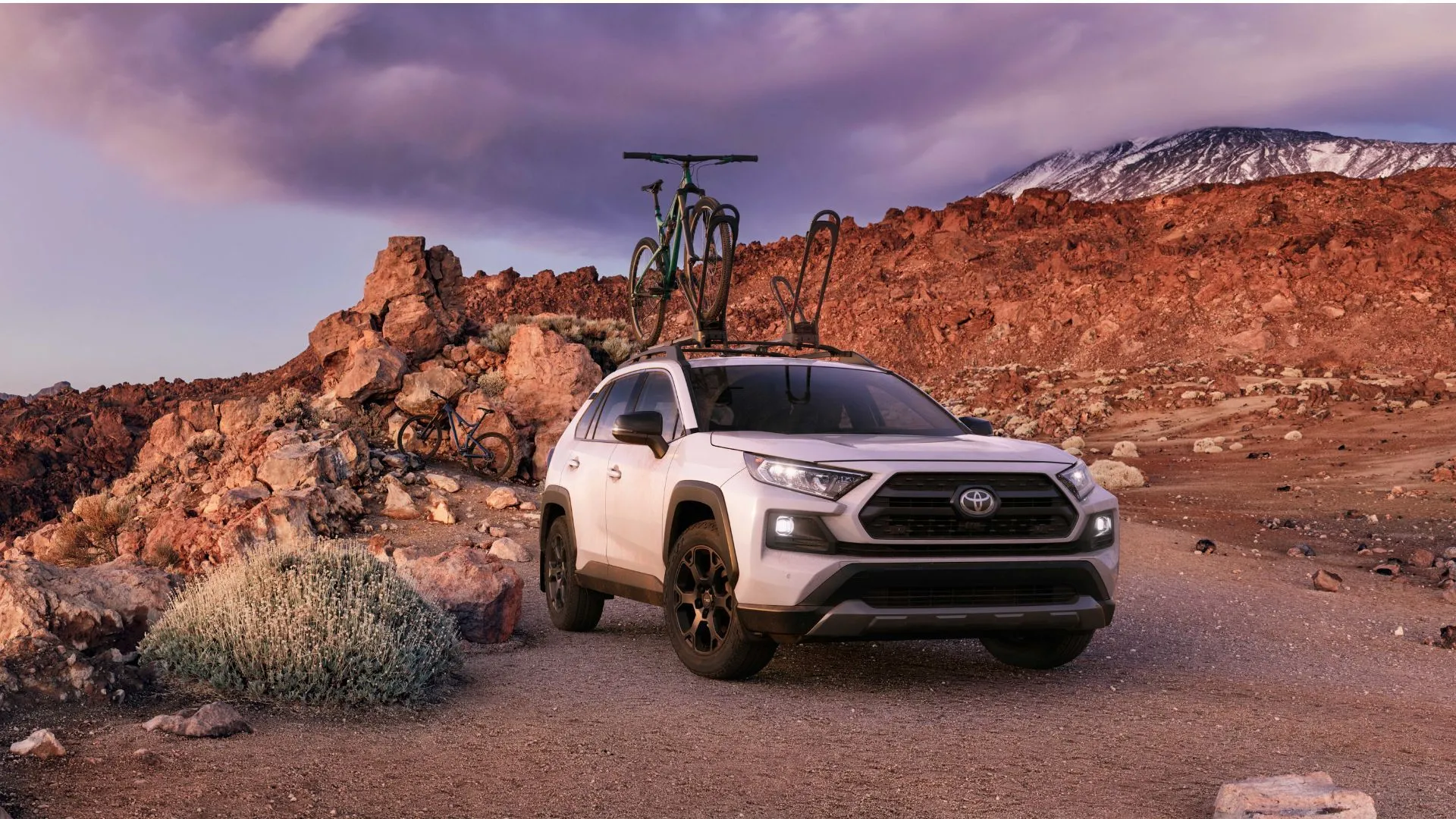 Toyota RAV4 2020 TRD Off-Road màu trắng chinh phục địa hình, thể hiện khả năng đa dụng của dòng xe SUV
