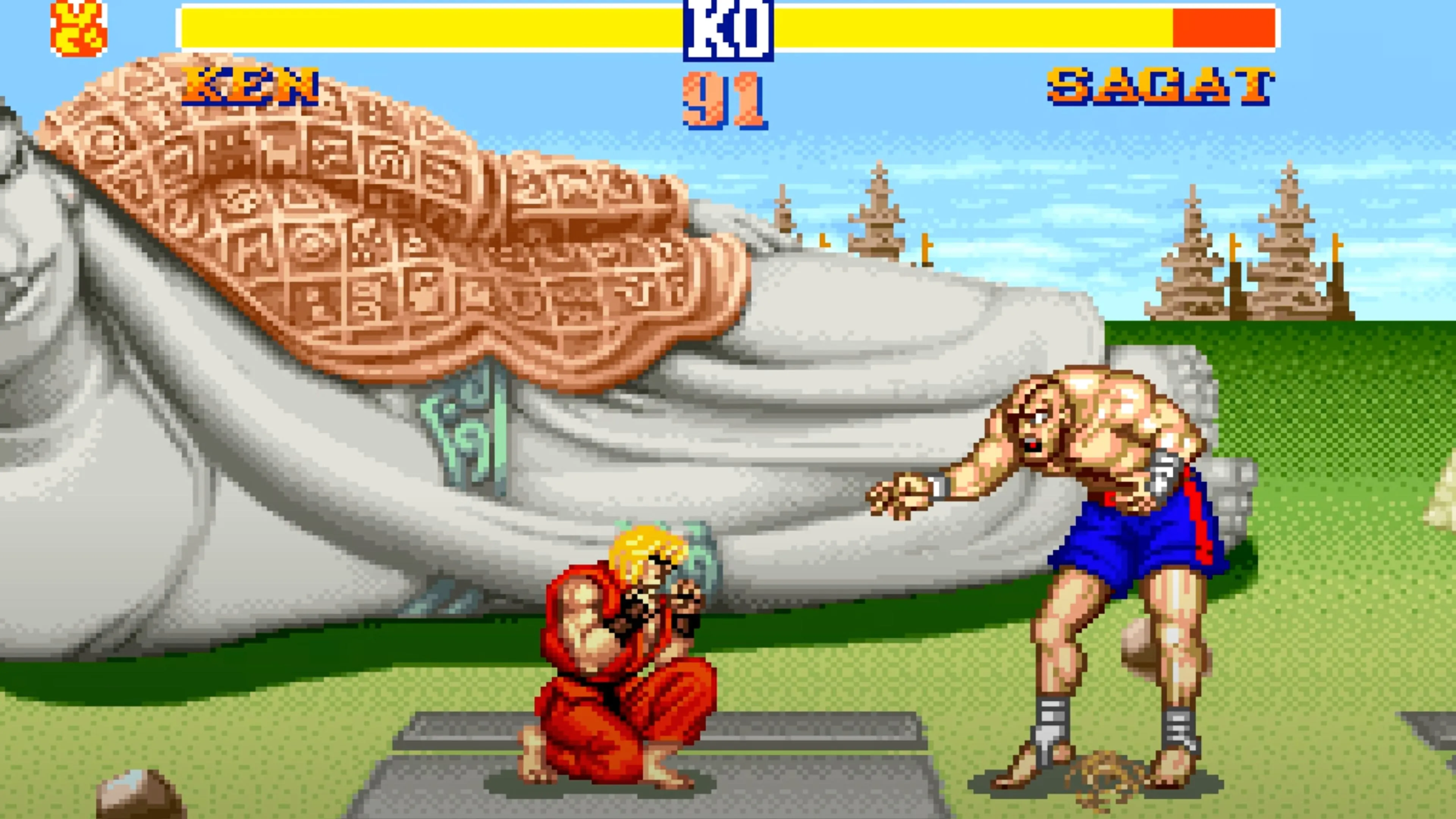 Trận đấu giữa Chun-Li và Guile trong Street Fighter II
