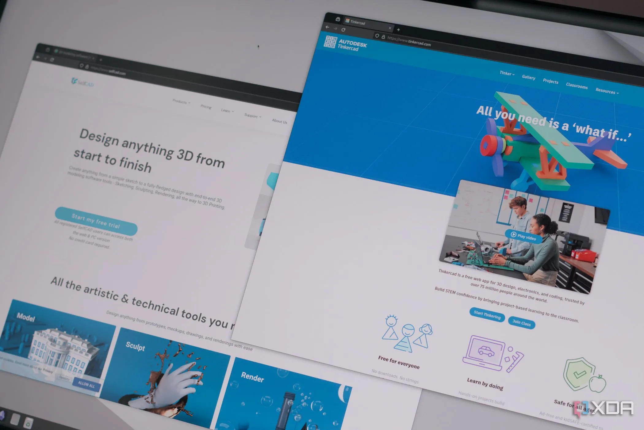 Trang web TinkerCAD và SelfCAD để thiết kế 3D