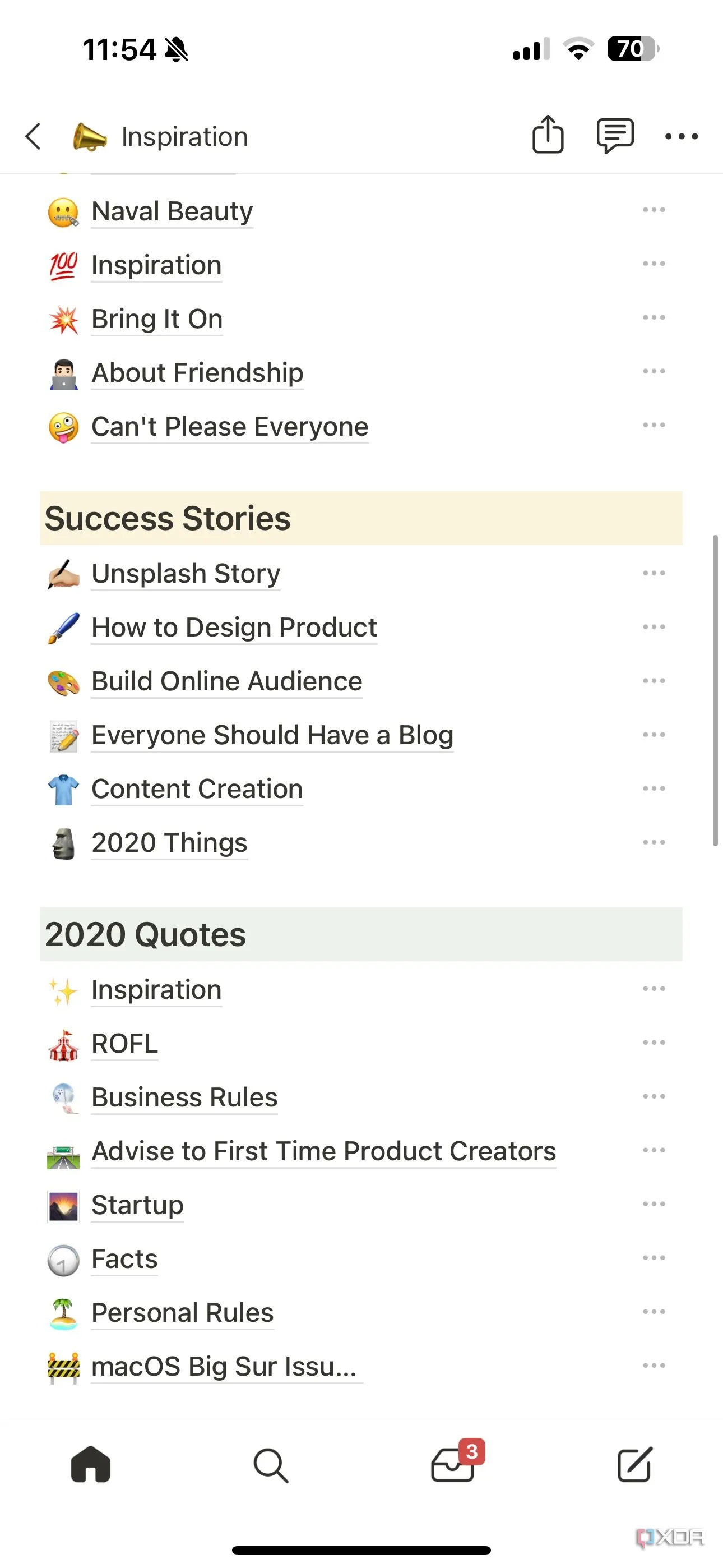 Ứng dụng Notion cho iPhone