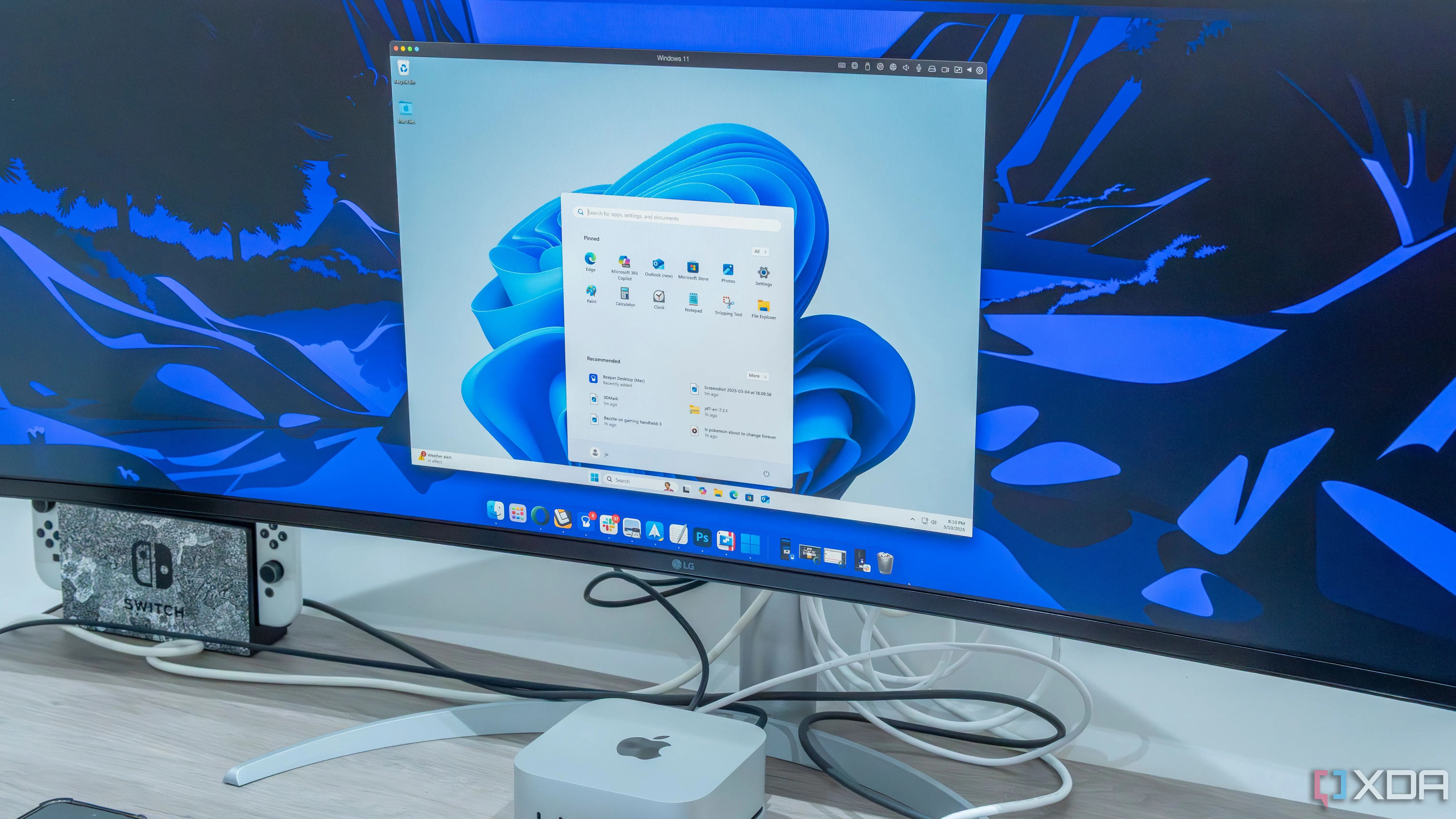 Ứng dụng Parallels Desktop trên macOS hiển thị cửa sổ Windows, giúp chạy phần mềm Windows mượt mà trên máy Mac