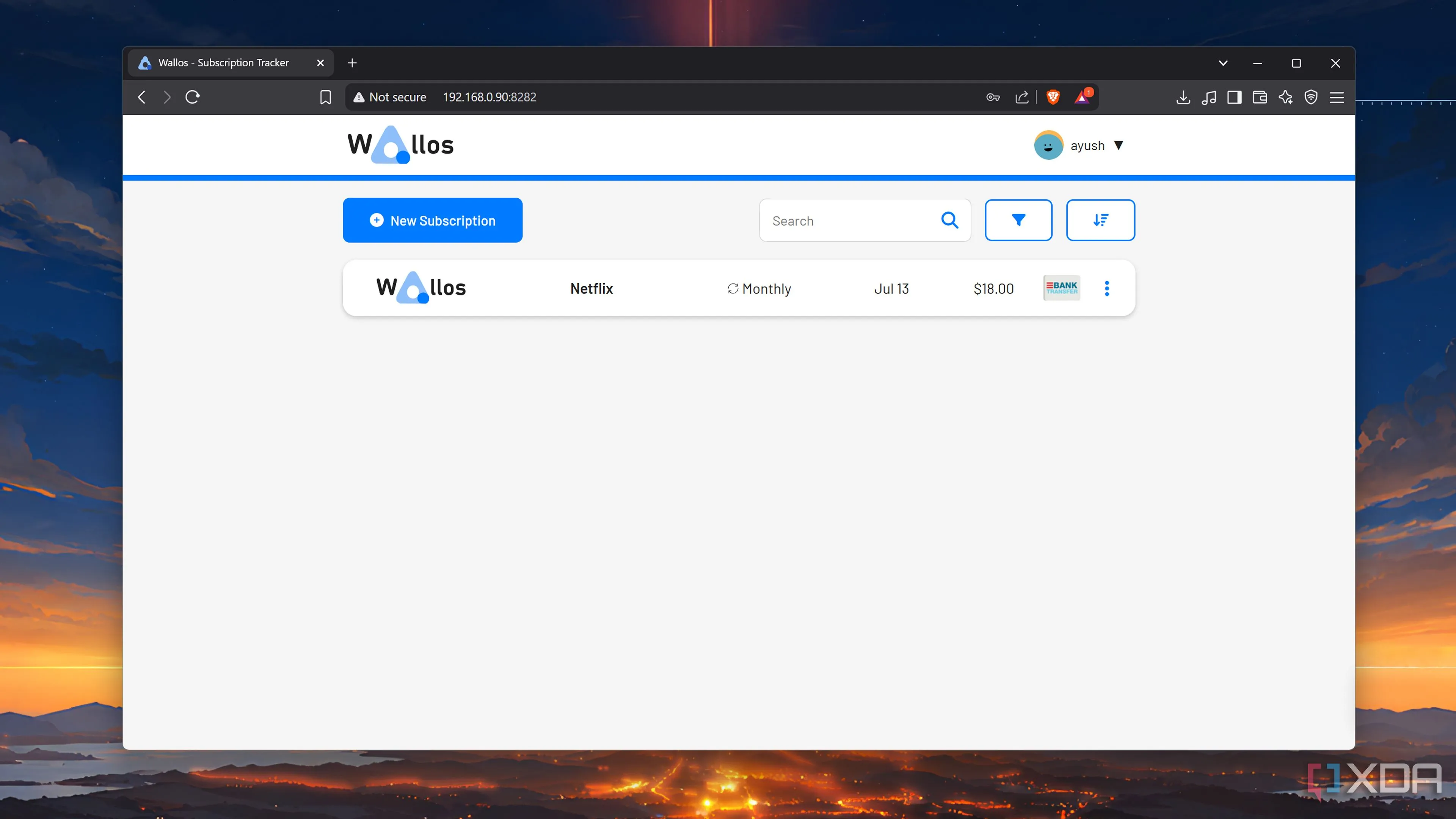 Wallos, ứng dụng tự host giúp theo dõi các gói đăng ký và chi phí định kỳ