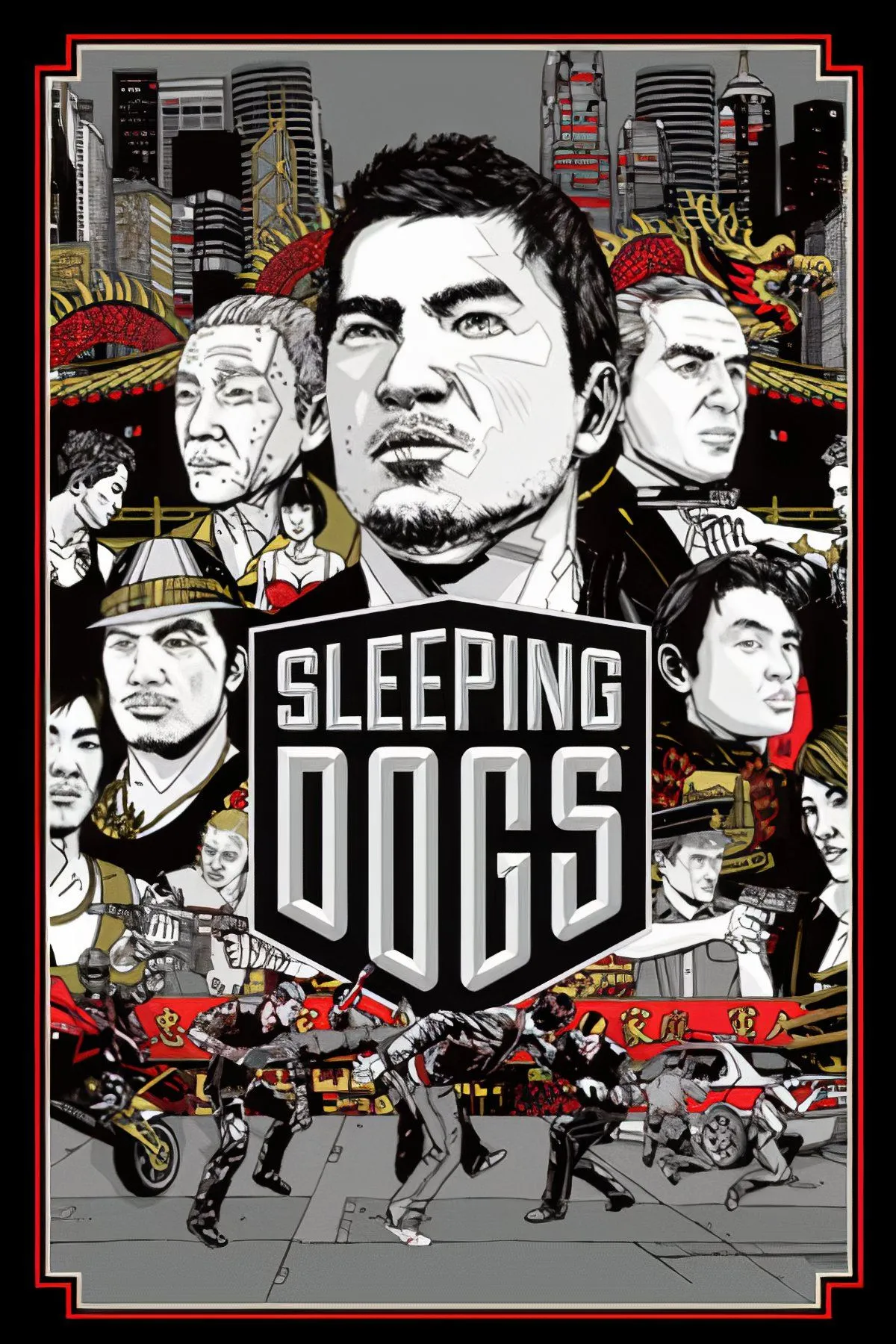 Wei Shen trong cảnh chiến đấu cận chiến trên đường phố Hồng Kông trong Sleeping Dogs
