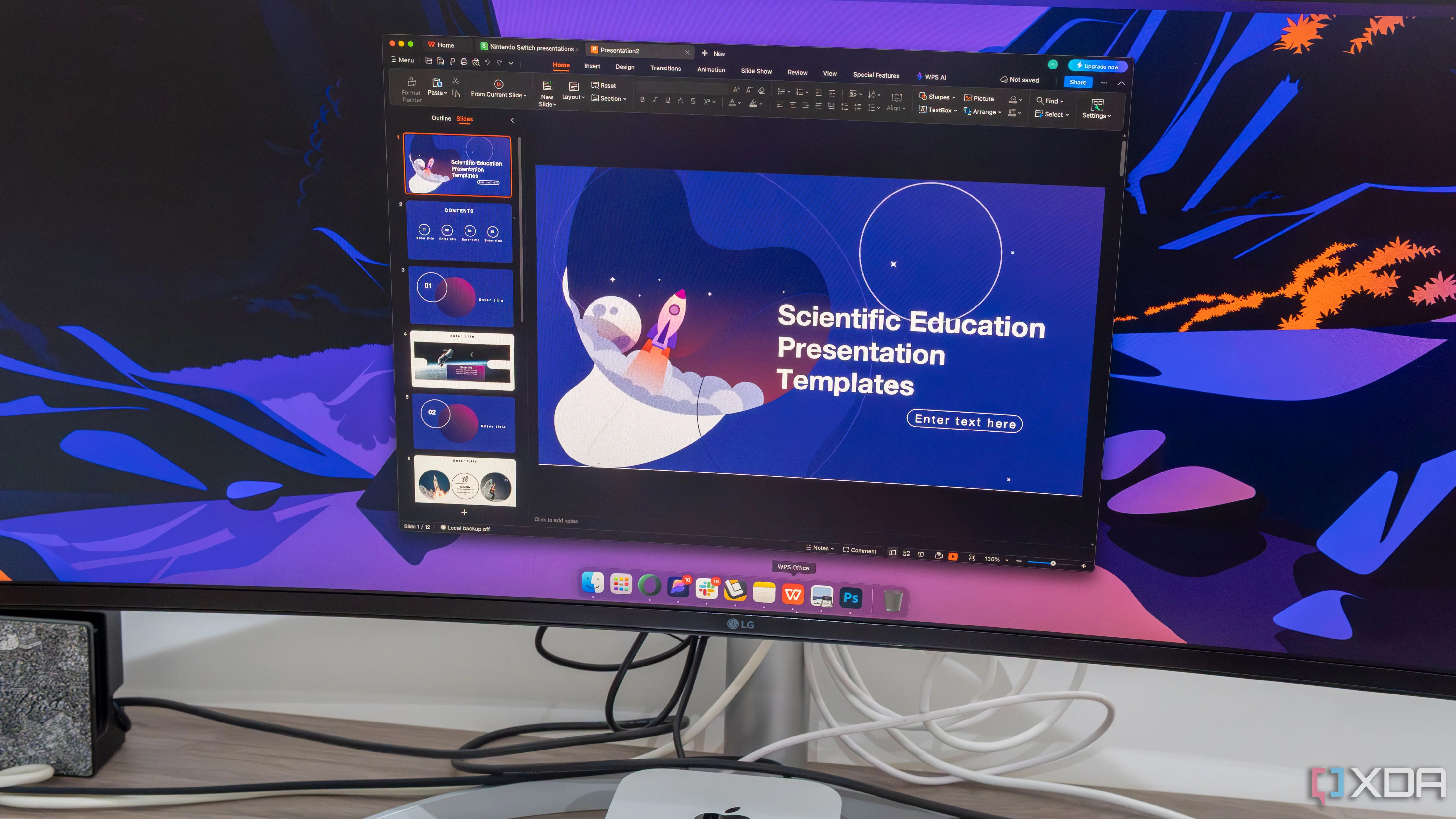WPS Office chạy trên macOS với giao diện hiện đại và các ứng dụng văn phòng