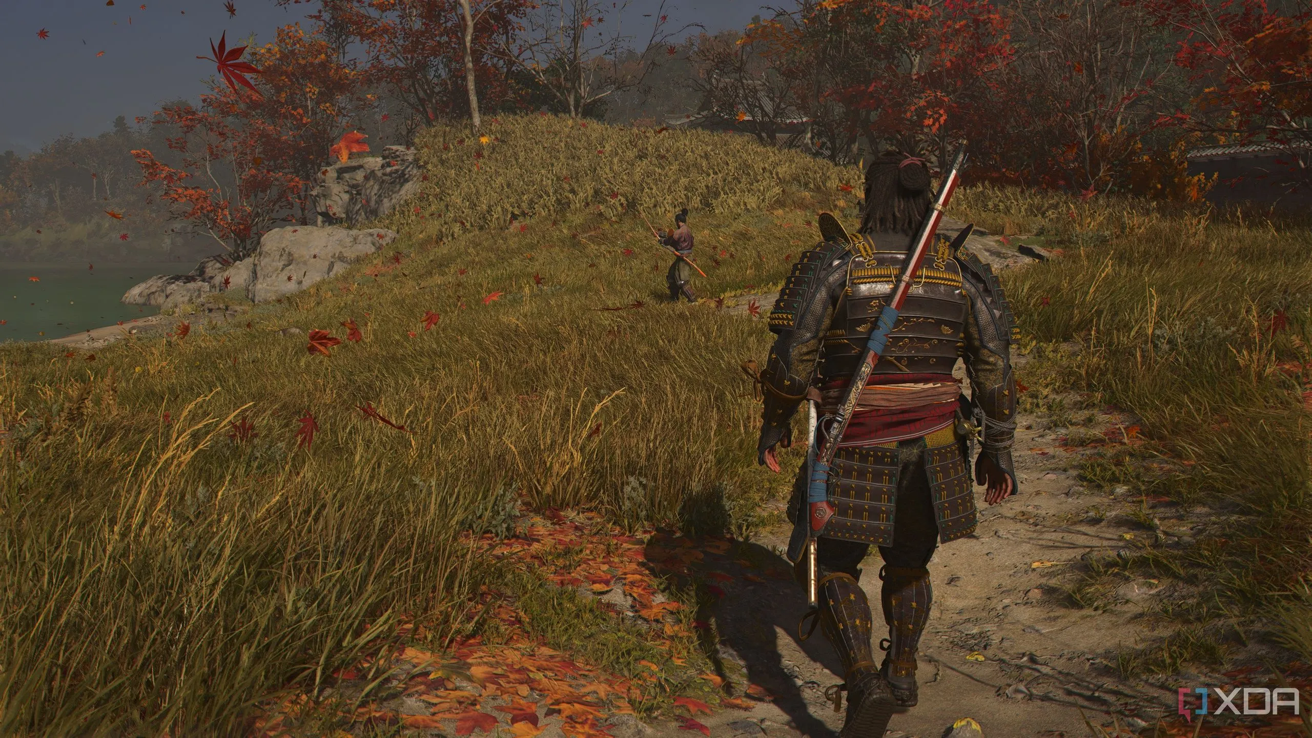 Yasuke đối đầu với Sensei trong bản mở rộng Claws of Awaji của Assassin's Creed Shadows
