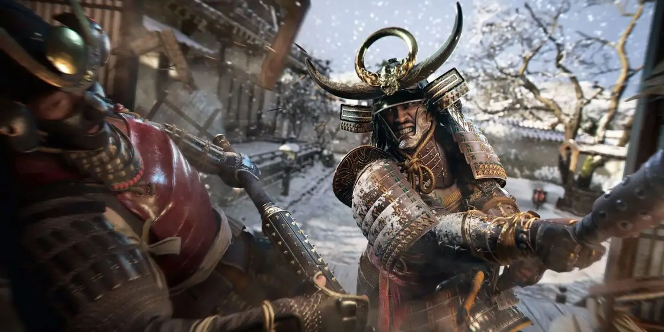 Yasuke, nhân vật samurai mạnh mẽ, vung kiếm trong bối cảnh Nhật Bản phong kiến của Assassin's Creed Shadows, đại diện cho lối chơi chiến đấu trực diện.